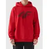 4F bluza dresowa męska z kapturem 4FWMM00TSWSM1766 czerwony