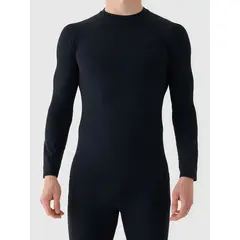4F bezszwowa bielizna narciarska męska termoaktywna longsleeve 4FWAW25USEAM233 czarny