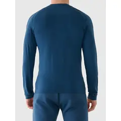 4F bezszwowa koszulka męska treningowa 4FWAW25TFLOM404 niebieski