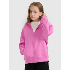 4F bluza dresowa dla dziewczynek rozpinana 4FJWAW25TSWSF1941 różowy