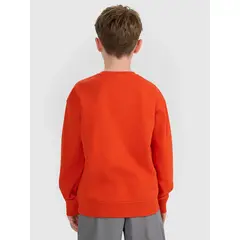 4F bluza dresowa chłopięca bez kaptura 4FWAW25TSWSM1960 czerwony