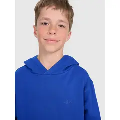 4F bluza dresowa chłopięca z kapturem 4FJWAW25TSWSM1945 niebieski