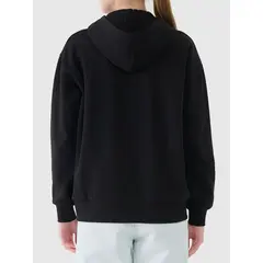 4F bluza damska z kapturem na zamek 4FWAW25TSWSF1886 czarny