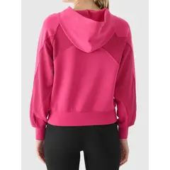 4F bluza damska na zamek z kapturem 4FWAW25TSWSF1835 różowy