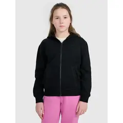 4F bluza dla dziewczynki rozpinana z kapturem 4FJWMM00TSWSF1861 czarny