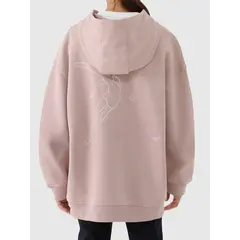 4F bluza dresowa dla dziewczynek rozpinana 4FJWAW25TSWSF1941 beżowy