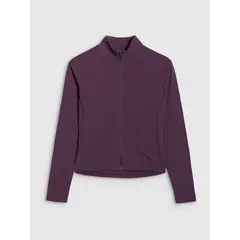 4F bluza funkcjonalna damska na zamek 4FWAW25TSWSF1873 fioletowy