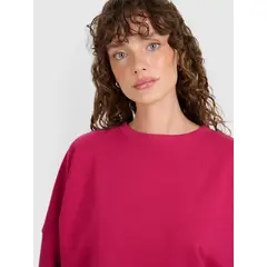 4F bluza dresowa damska 4FWAW25TSWSF1888 różowy