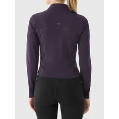 4F bluza funkcjonalna damska na zamek 4FWAW25TSWSF1873 fioletowy