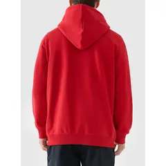 4F bluza dresowa męska z kapturem 4FWMM00TSWSM1766 czerwony