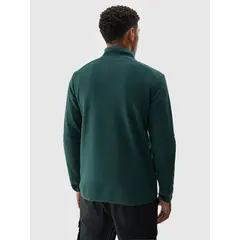 4F bluza polarowa męska z kieszonką na klatce 4FWAW25TFLEM414 zielony