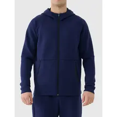 4F bluza męska z kapturem bawełniana 4FWAW25TSWSM1865 granatowy