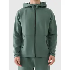 4F bluza męska z kapturem bawełniana 4FWAW25TSWSM1865 zielony