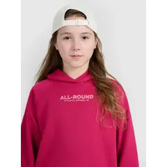 4F bluza dresowa dla dziewczynek 4FJWAW25TSWSF1934 różowy