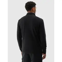 4F bluza polarowa męska z kieszonką na klatce 4FWAW25TFLEM414 czarny