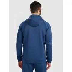 4F bluza męska treningowa zapinana z wykończeniem szybkoschnącym 4FWAW25TFSWM587 niebieski