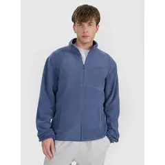 4F bluza polarowa męska polar rozpinany 4FWAW25TFLEM357 niebieski