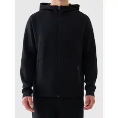 4F bluza męska z kapturem bawełniana 4FWAW25TSWSM1865 czarny