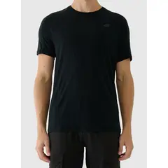 4F koszulka męska z merino 4FWAW25TFTSM1526 czarny