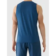 4F koszulka męska bez rękawów treningowa 4FWAW25TFSLM554 niebieski