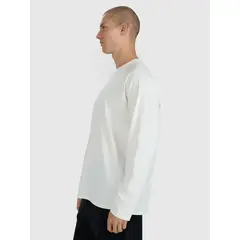 4F koszulka z długim rękawem męska longsleeve 4FWAW25TLONM474 biały