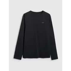 4F koszulka z długim rękawem męska longsleeve 4FWAW25TLONM474 czarny