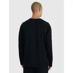 4F koszulka z długim rękawem męska longsleeve 4FWAW25TLONM474 czarny