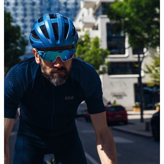 ABUS kask rowerowy MACATOR niebieski