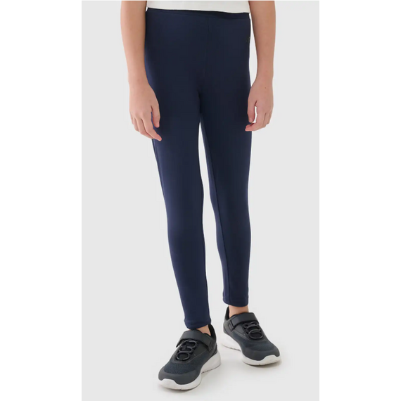4F legginsy dziecięce bawełniane 4FJWMM00TTIGF220 granatowe