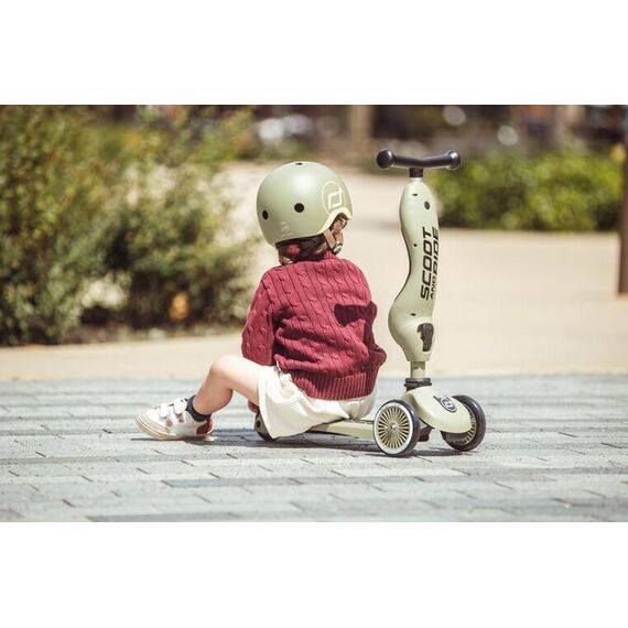 SCOOTANDRIDE Kask XXS-S dla dzieci 1-5 lat zielony