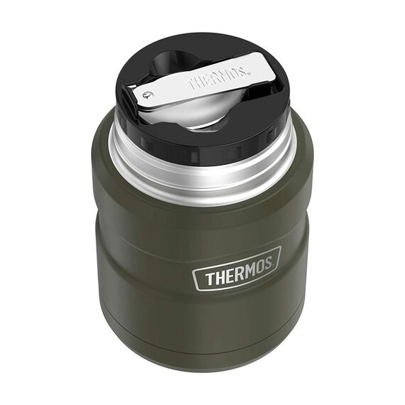 THERMOS termos na jadzenie z składaną łyżeczką zielony