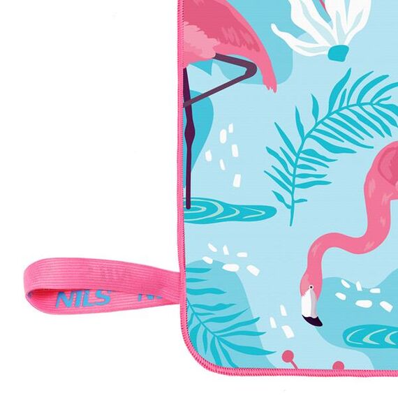 NILS NCR14 Ręcznik Z Mikrofibry Flamingi 160X80 cm