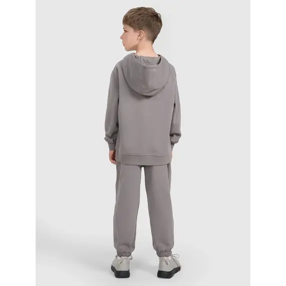 4F spodnie chłopięce z miękkim meszkiem wewnątrz z haftem