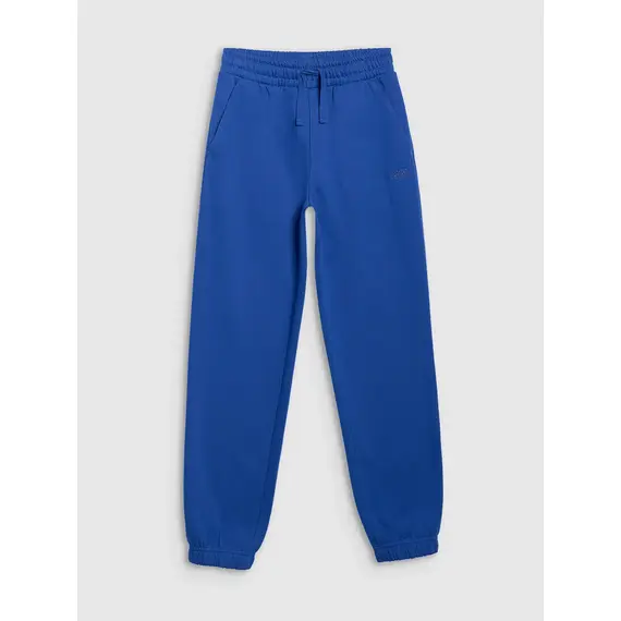 4F spodnie chłopięce z miękkim meszkiem wewnątrz z haftem