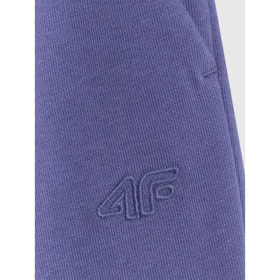 4F spodnie chłopięce z miękkim meszkiem wewnątrz z haftem