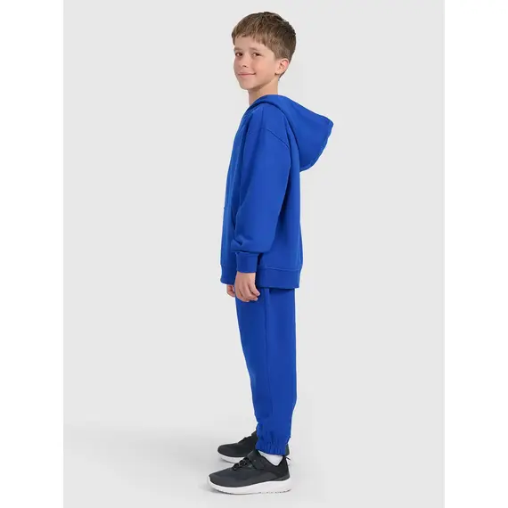 4F spodnie chłopięce z miękkim meszkiem wewnątrz z haftem