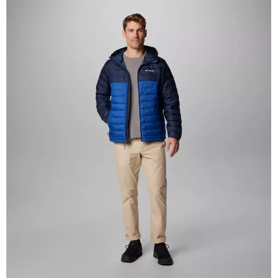 COLUMBIA kurtka zimowa męska z kapturem Powder Lite II niebieski