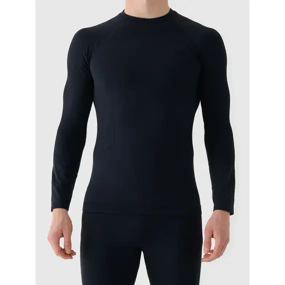 4F bezszwowa bielizna narciarska męska termoaktywna longsleeve 4FWAW25USEAM233 czarny