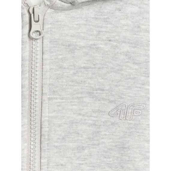 4F bluza dla dziewczynki rozpinana z kapturem 4FJWMM00TSWSF1861 szary