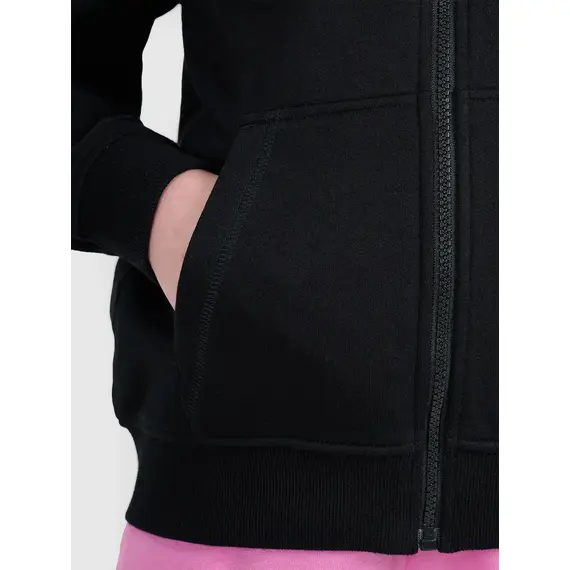4F bluza dla dziewczynki rozpinana z kapturem 4FJWMM00TSWSF1861 czarny