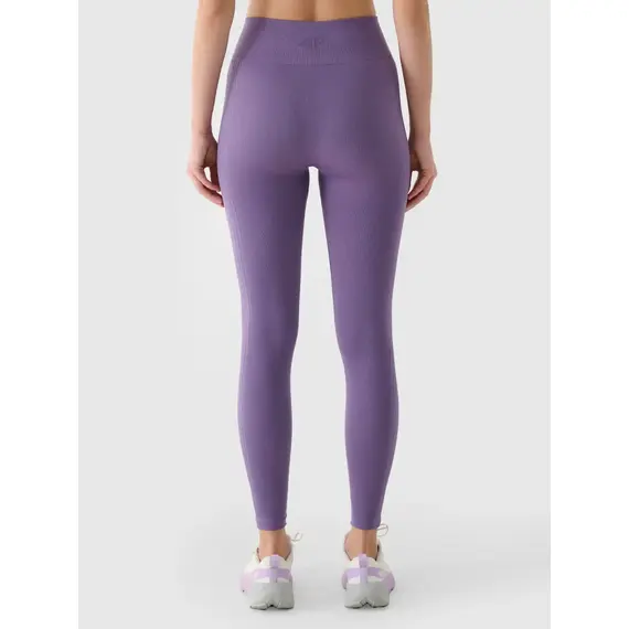 4F bezszwowe legginsy z wykończeniem szybko schnącym 4FWAW25TFTIF359 różowy