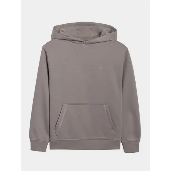 4F bluza dresowa chłopięca z kapturem 4FJWAW25TSWSM1945 szary