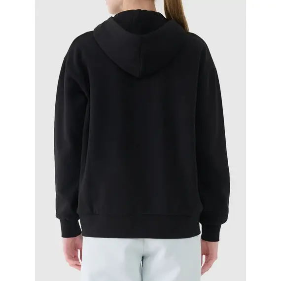 4F bluza damska z kapturem na zamek 4FWAW25TSWSF1886 czarny