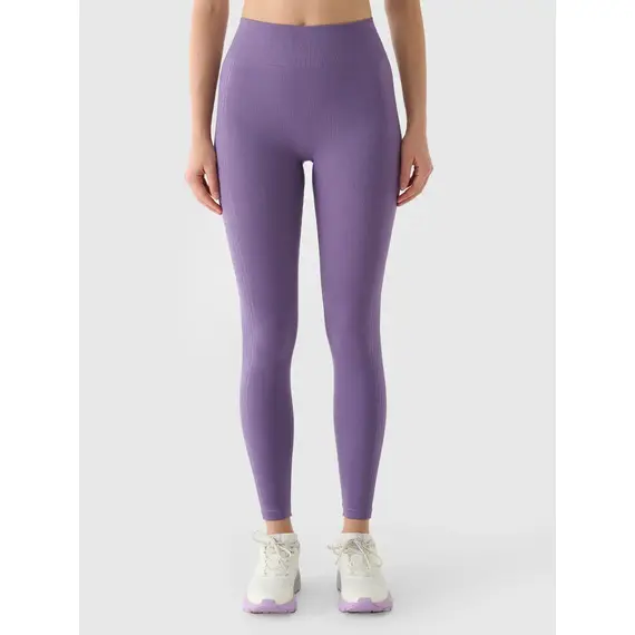 4F bezszwowe legginsy z wykończeniem szybko schnącym 4FWAW25TFTIF359 różowy