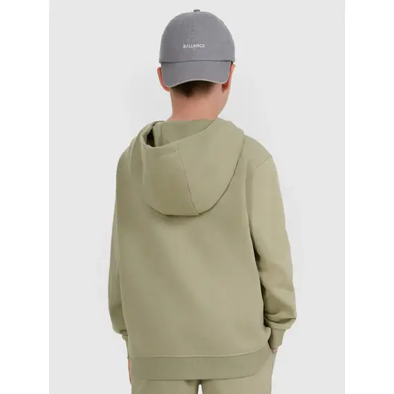 4F bluza dresowa chłopięca z kapturem 4FJWAW25TSWSM1945 zielony