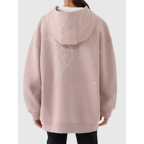 4F bluza dresowa dla dziewczynek rozpinana 4FJWAW25TSWSF1941 beżowy