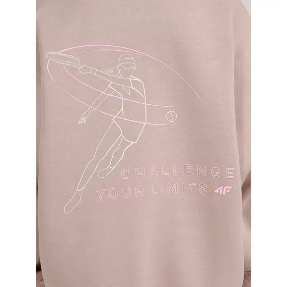 4F bluza dresowa dla dziewczynek rozpinana 4FJWAW25TSWSF1941 beżowy
