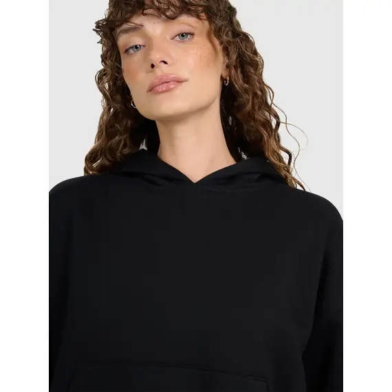 4F bluza dresowa damska z kapturem 4FWAW25TSWSF1887 czarny