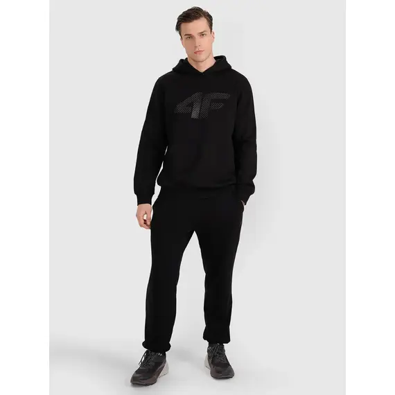 4F bluza dresowa męska z kapturem 4FWMM00TSWSM1766 czarny