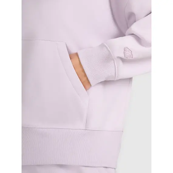 4F bluza dresowa damska z kapturem 4FWAW25TSWSF1887 fioletowy